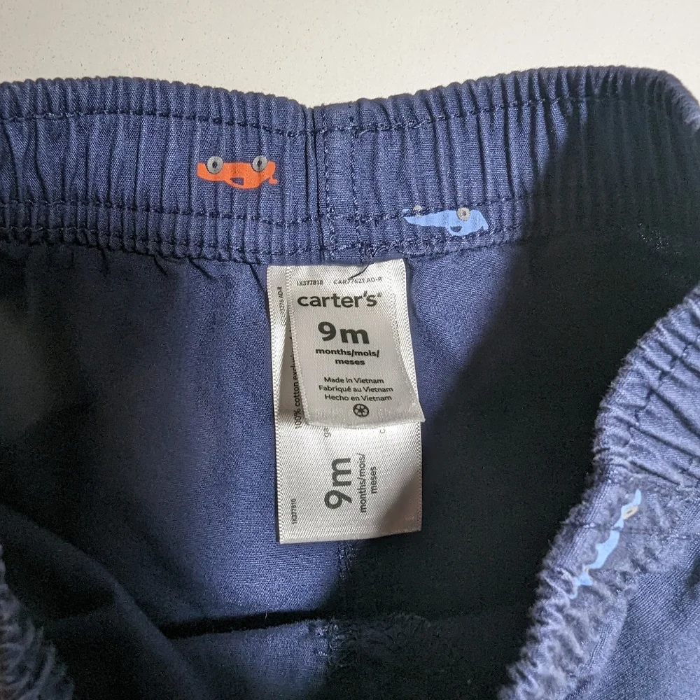 Carter's 9M Blue shorts with cars